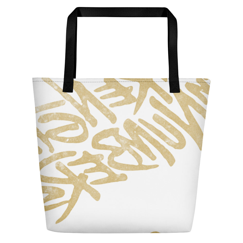 Strength In Numbers (gold logo) Beach Bag