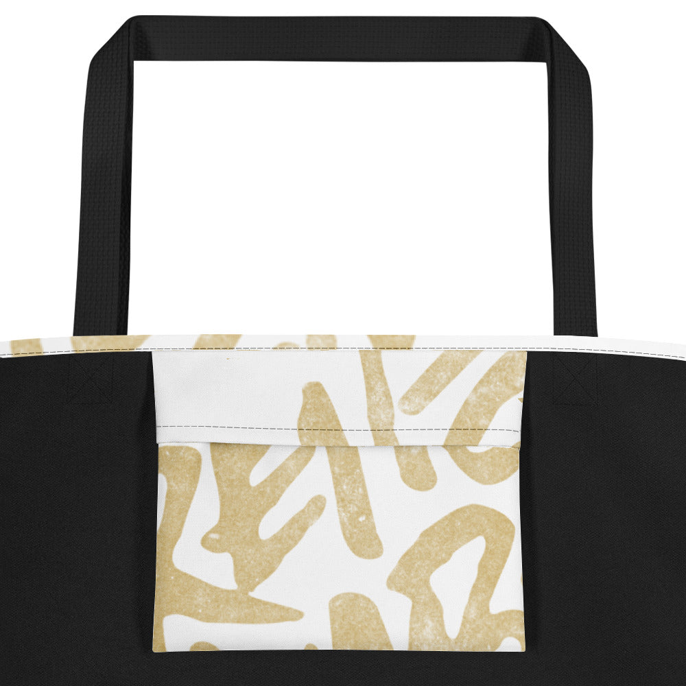Strength In Numbers (gold logo) Beach Bag