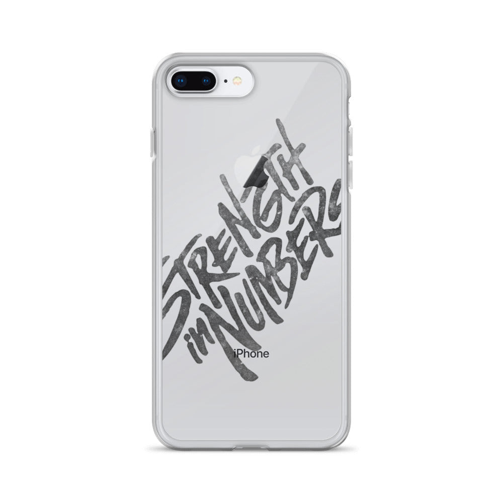 Strength In Numbers (black logo) iPhone Case