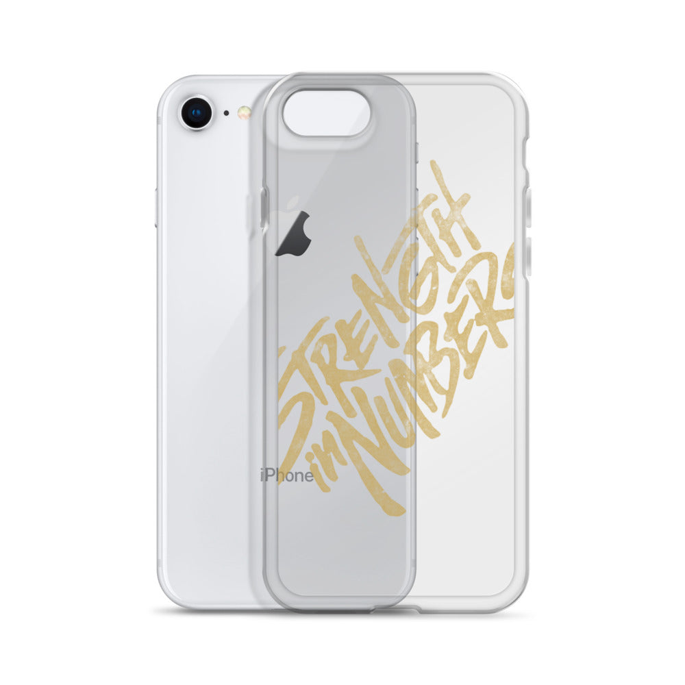 Strenght In Numbers (gold logo) iPhone Case