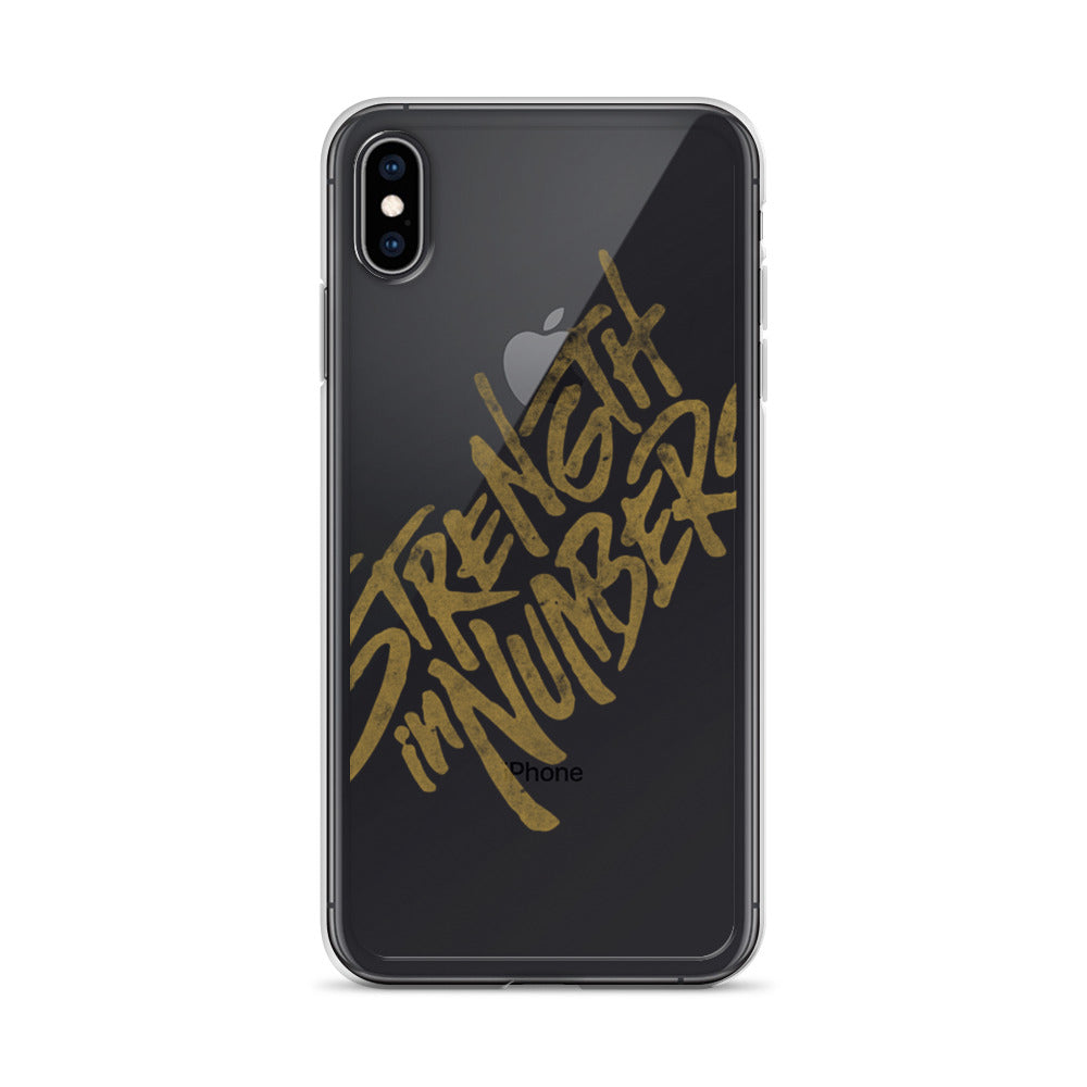 Strenght In Numbers (gold logo) iPhone Case