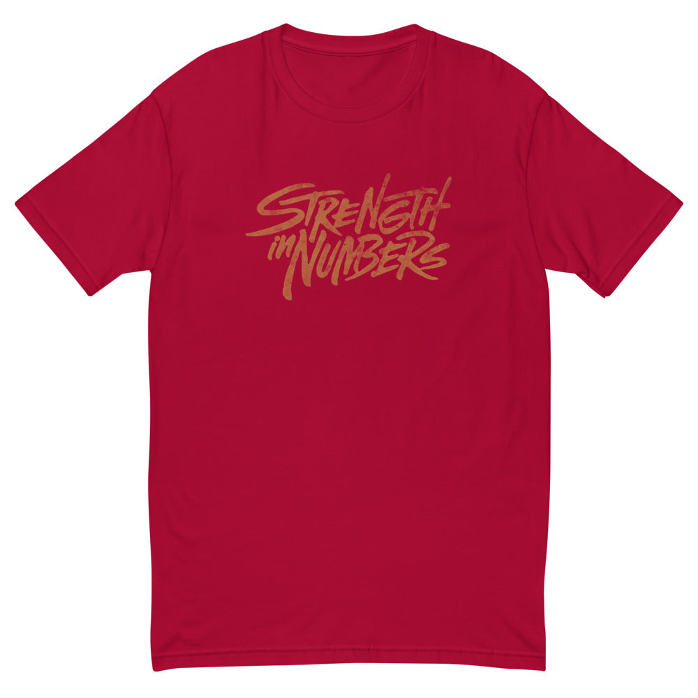 Strength In Numbers (gold logo) Short Sleeve T-shirt