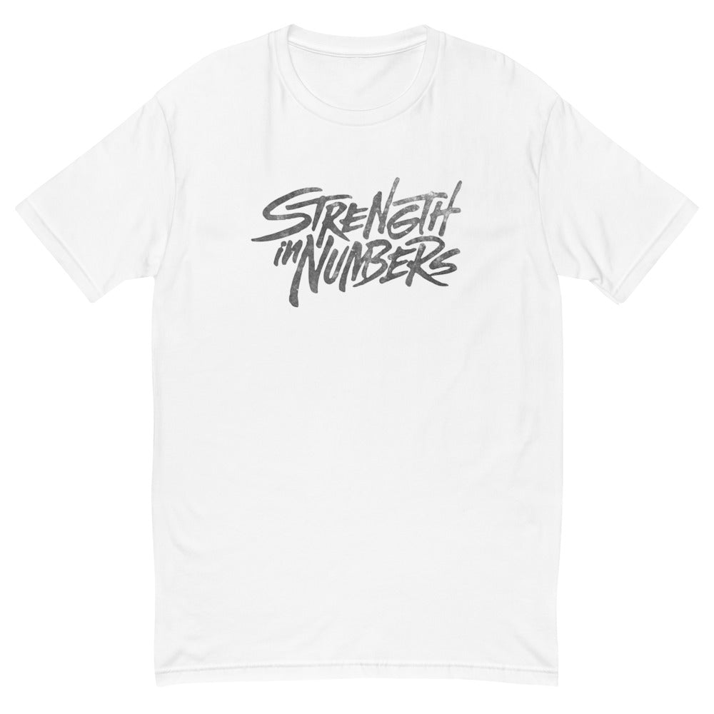Strength In Numbers (black logo) Short Sleeve T-shirt
