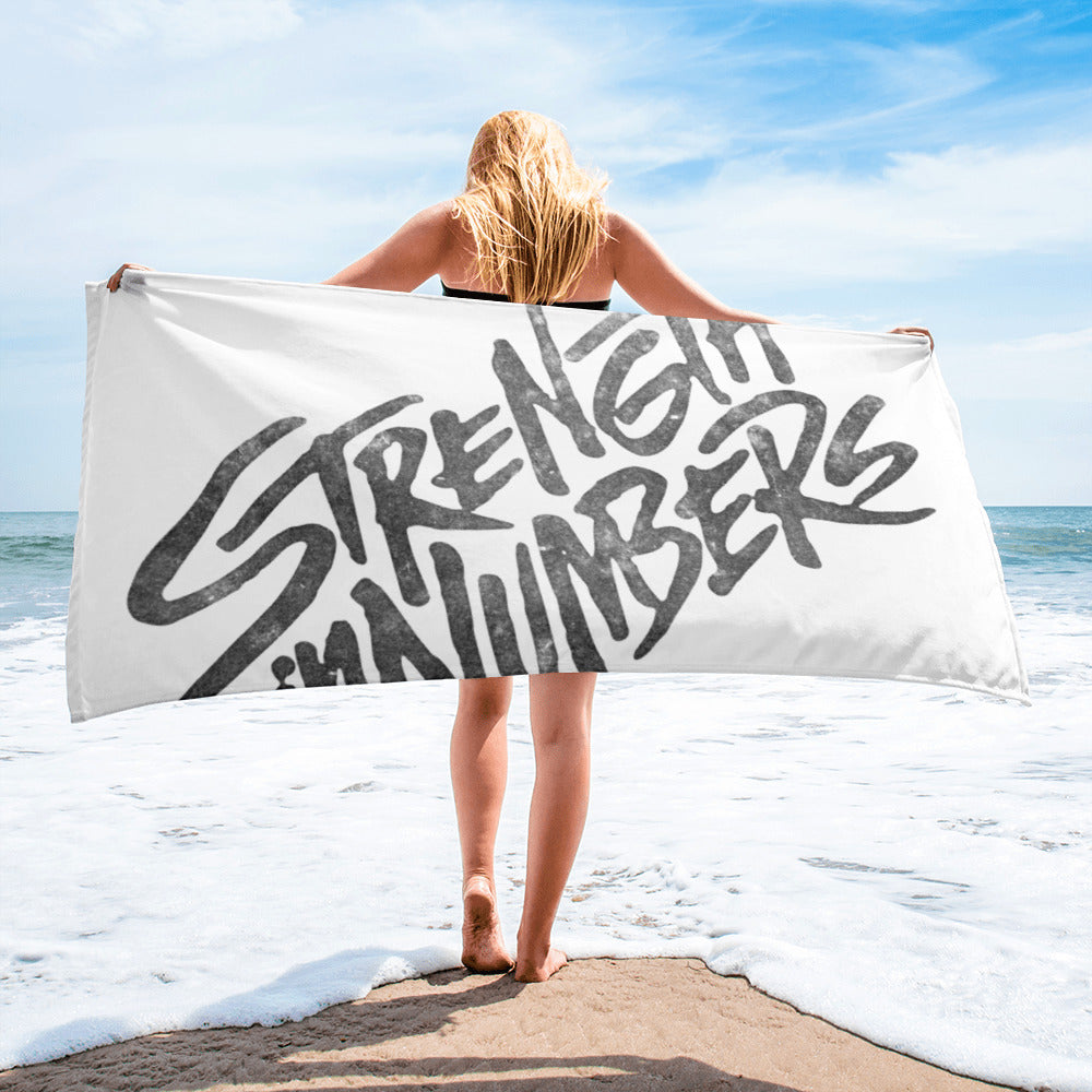 Strength In Numbers (black logo) Towel