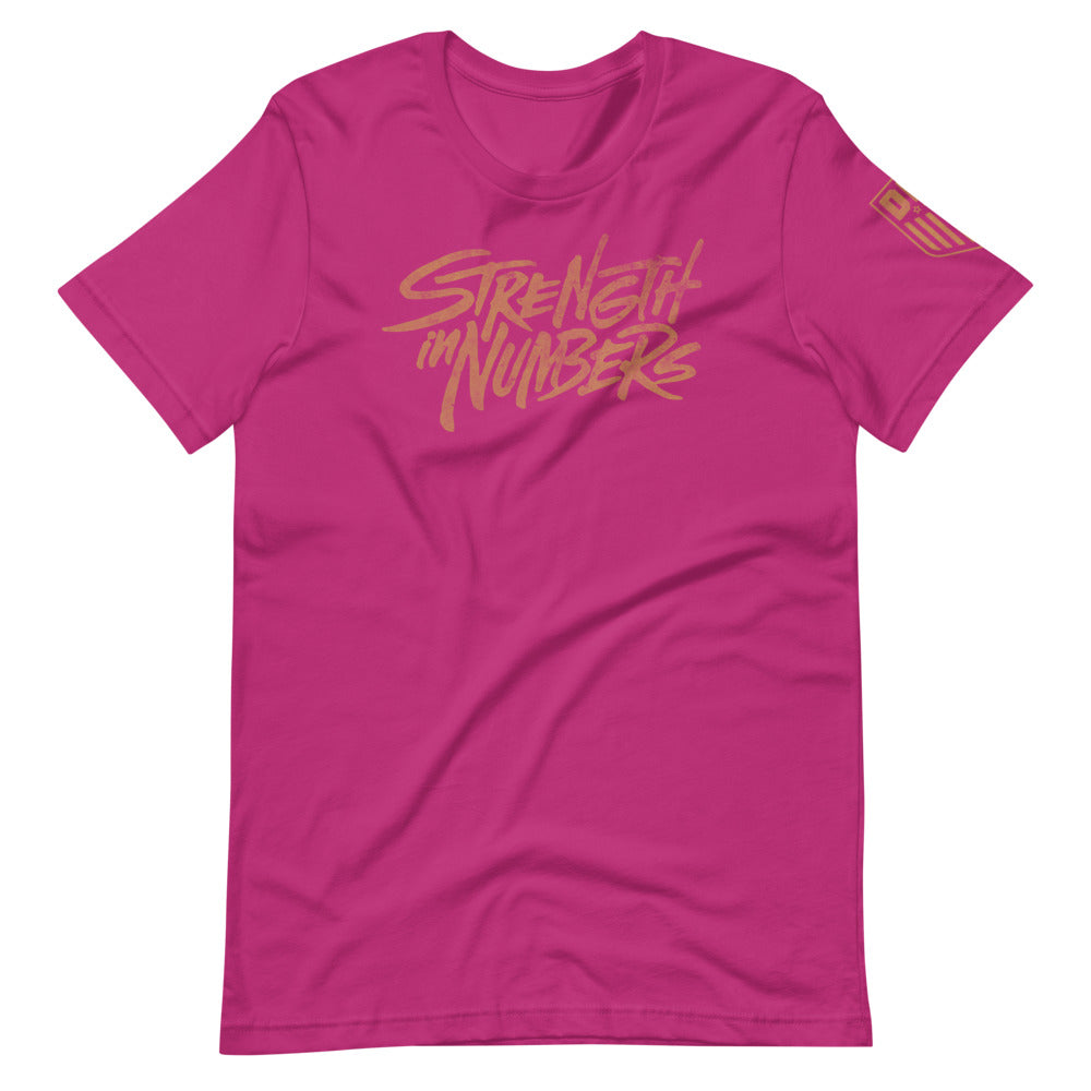 Strength In Numbers (gold logo) Short-Sleeve Unisex T-Shirt