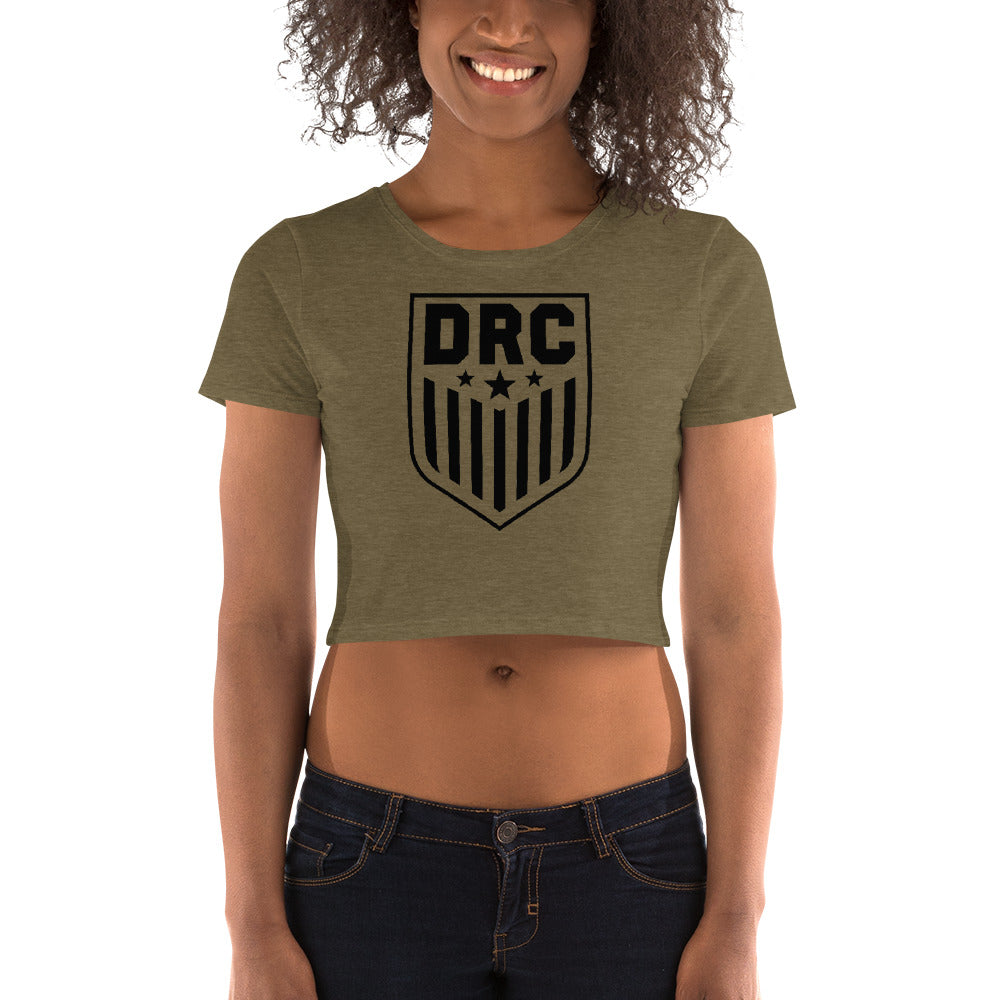 DRC Shield (black logo) Women’s Crop Tee