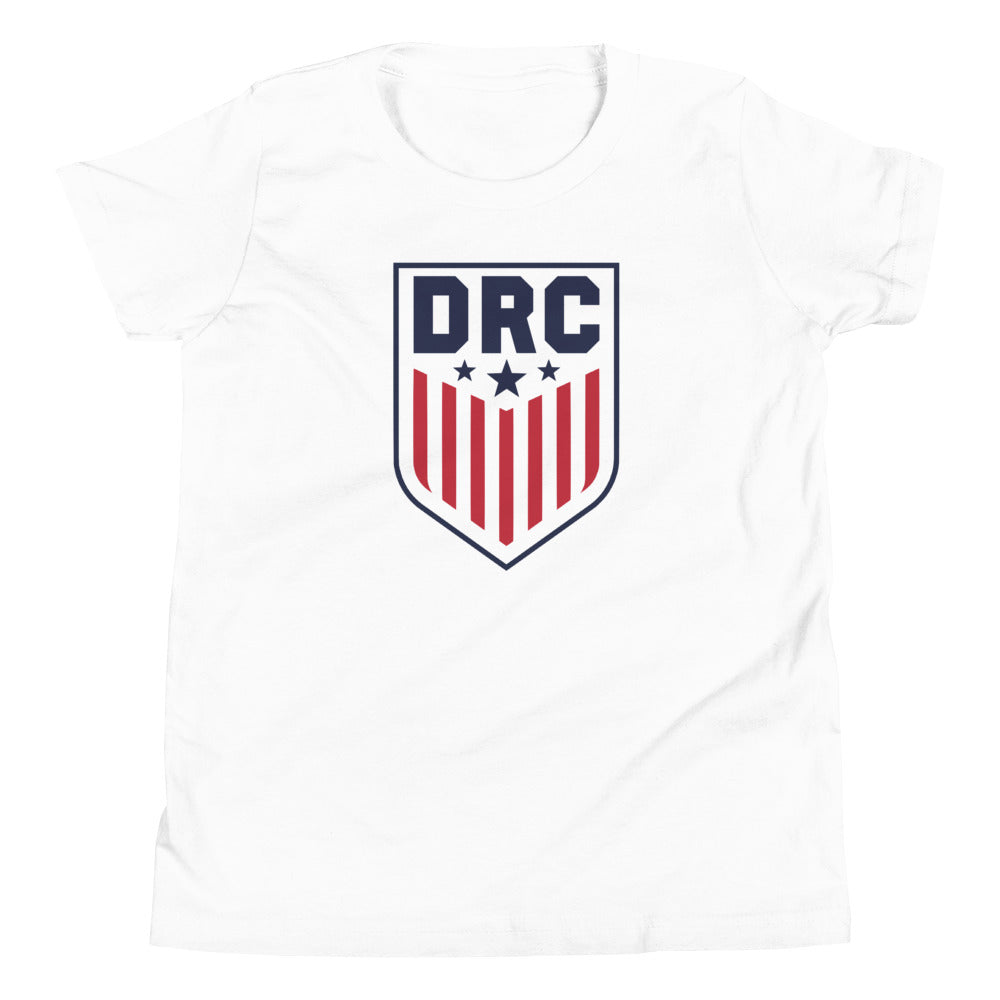 DRC Shield (red / white / blue logo) Youth Short Sleeve T-Shirt